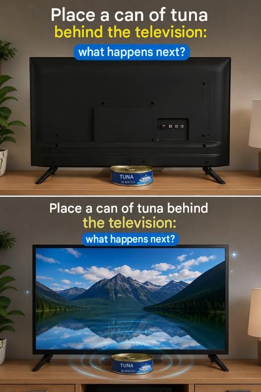 Place a can of tuna behind the television: what happens next?