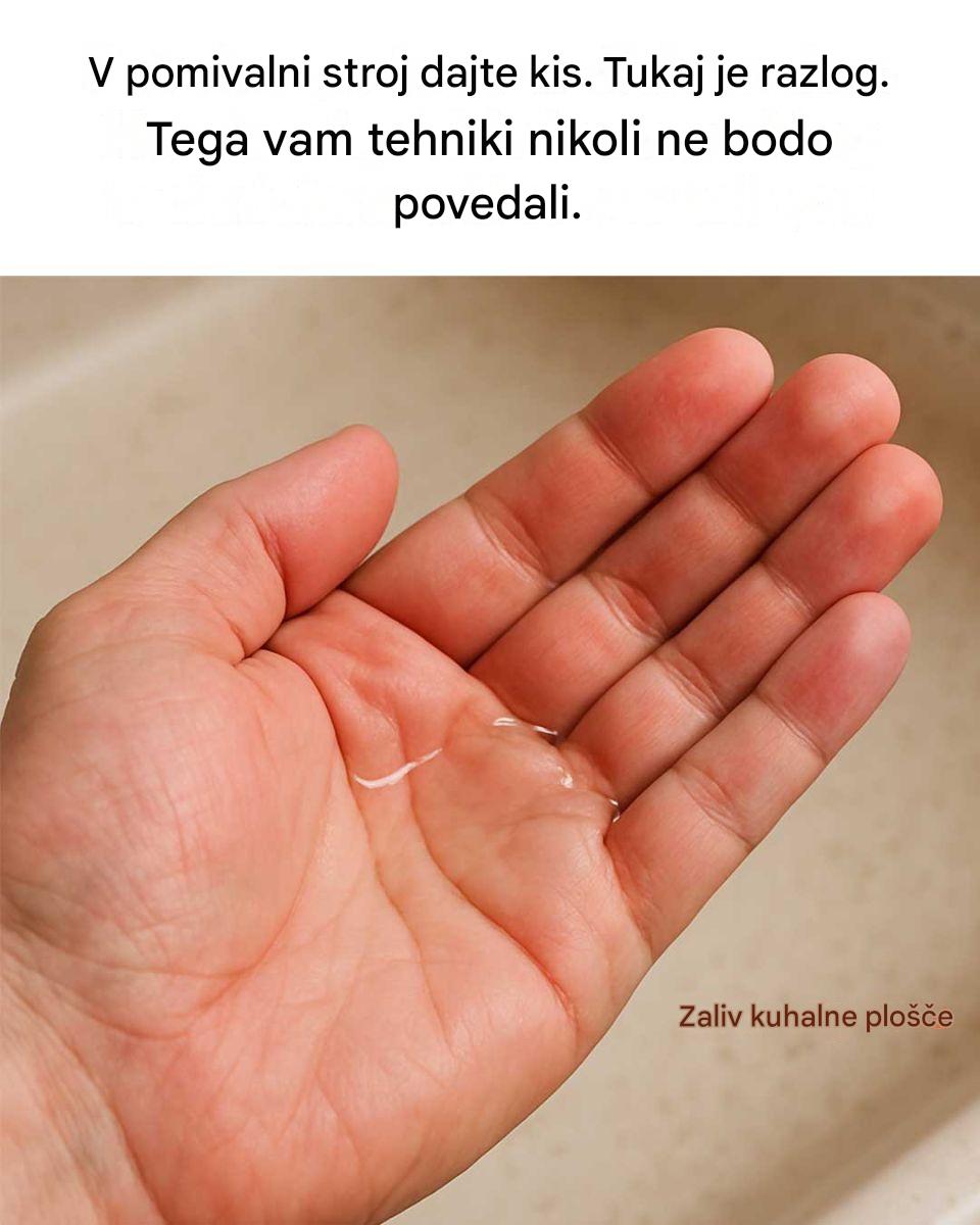 V pomivalni stroj dajte kis. Tukaj je razlog. Tega vam tehniki nikoli ne bodo povedali.