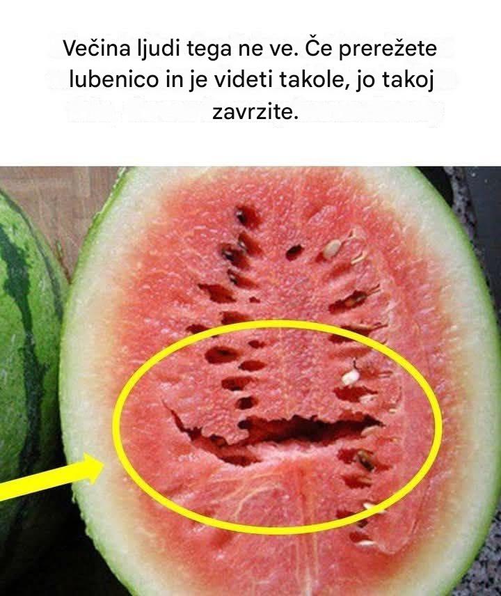 Zakaj bi morali zavreči lubenico, če v njej vidite to