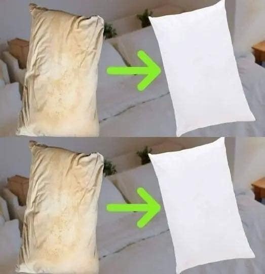 Here’s how to clean dirty bed pillows to leave them white and smelling sweet.