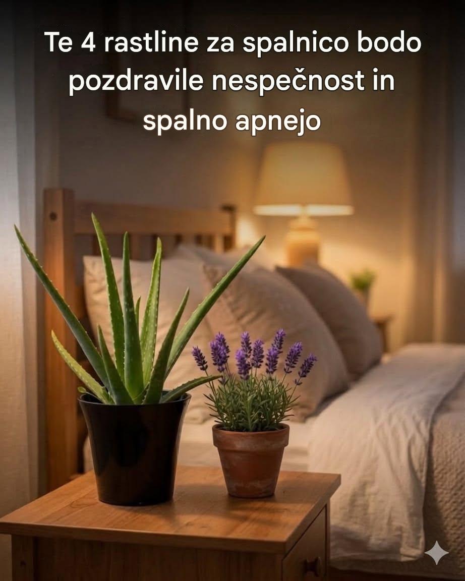 »4 rastline za spalnico, ki zdravijo nespečnost in spalno apnejo«