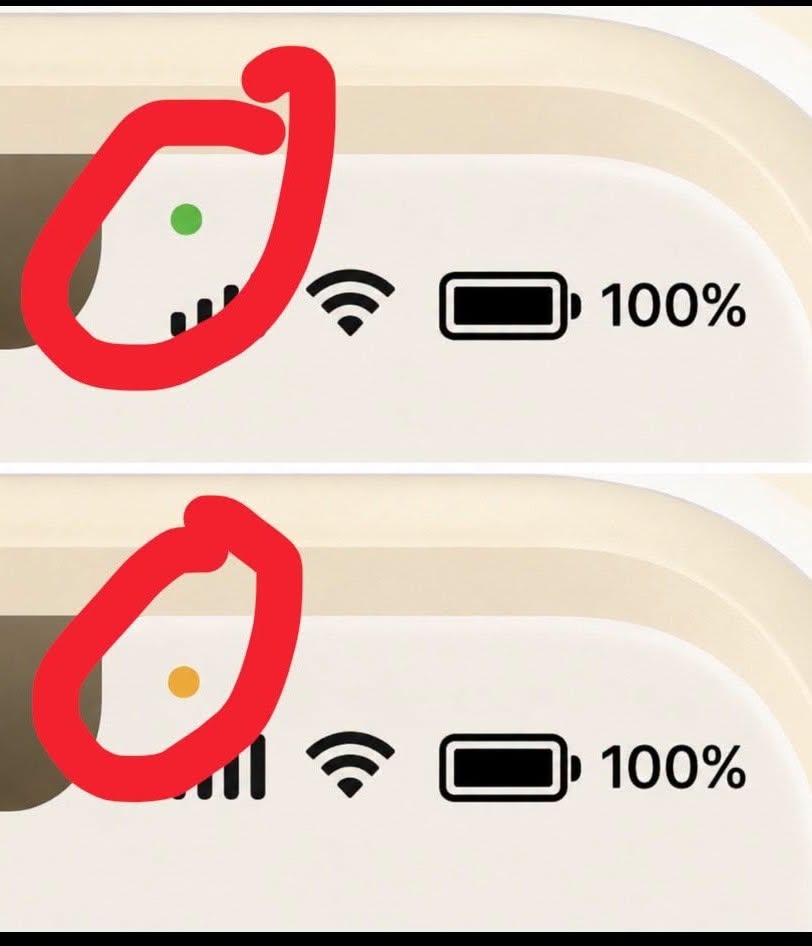 Ste že kdaj opazili zelene in oranžne pike na telefonu? Kaj vam v resnici želijo povedati?