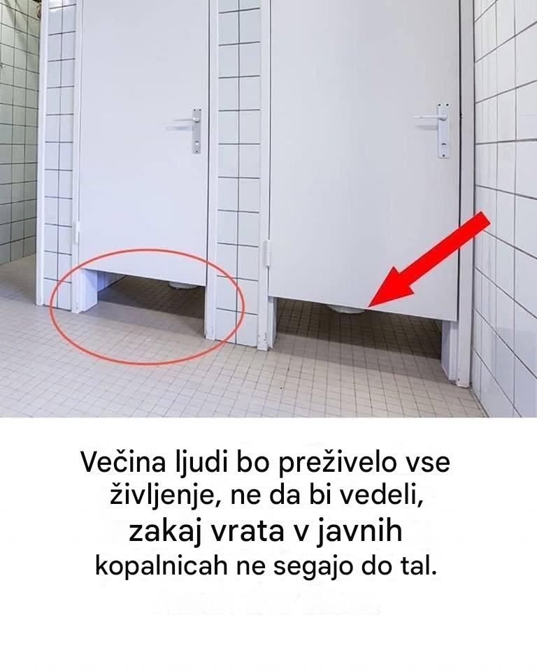Zakaj vrata v javnih kopalnicah ne segajo do tal