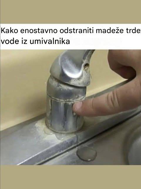 Kako očistiti madeže trde vode iz umivalnika ali pipe