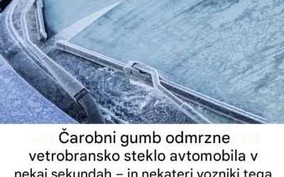 Čarobni gumb odmrzne vetrobransko steklo v nekaj sekundah.