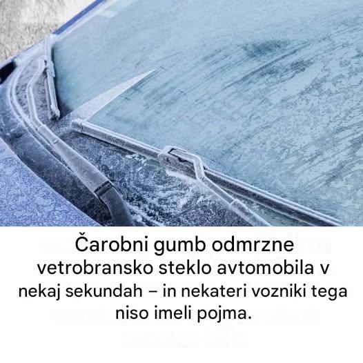 Čarobni gumb odmrzne vetrobransko steklo v nekaj sekundah.