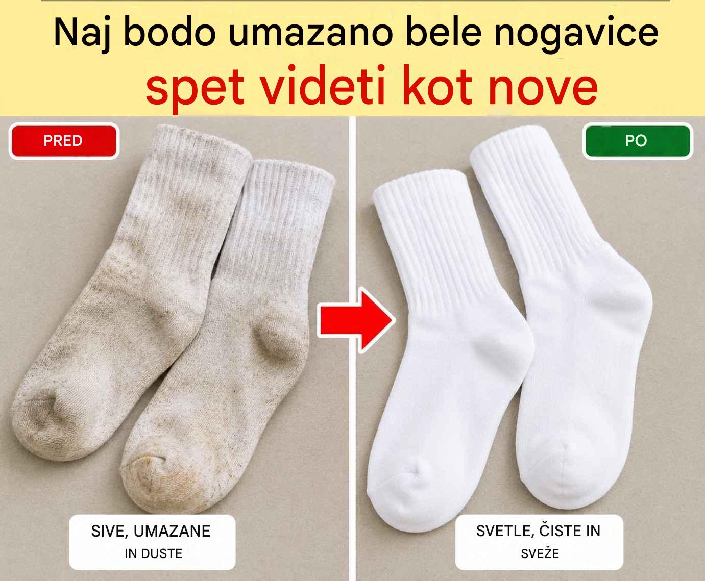 Naj bodo umazano bele nogavice spet videti kot nove: Preprost trik s pranjem perila, ki ga večina ljudi nikoli ne poskusi …