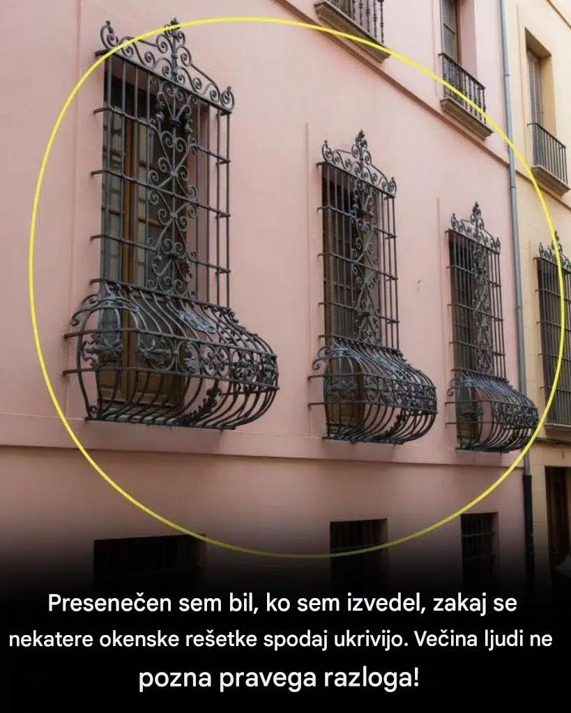 Zakaj so nekatere okenske rešetke spodaj ukrivljene?