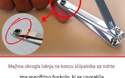 Skrivni namen majhne luknjice na ščipalniku za nohte