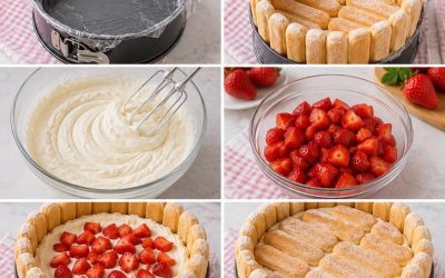 Sveža, lahka in prefinjena sladica, kot nalašč za poletne dni. Ta jagodna šarlota vas bo navdušila s svojo sladkostjo, nežno peno in sočnim sadjem. Preprost in eleganten recept, ki bo pravi hit na mizi.