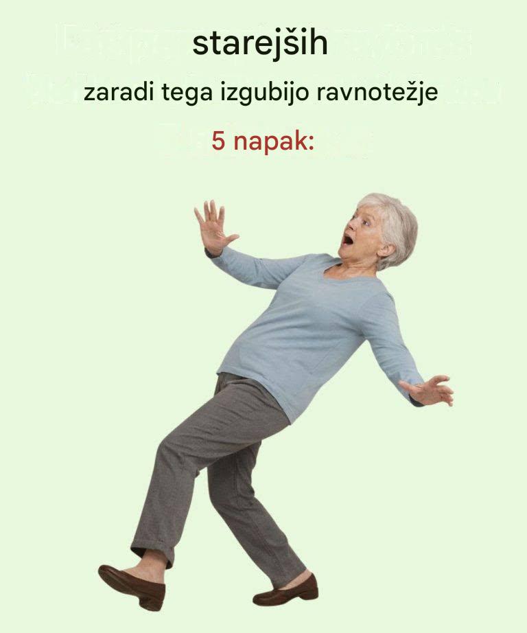 Pogoste napake, ki vplivajo na ravnotežje pri starejših odraslih