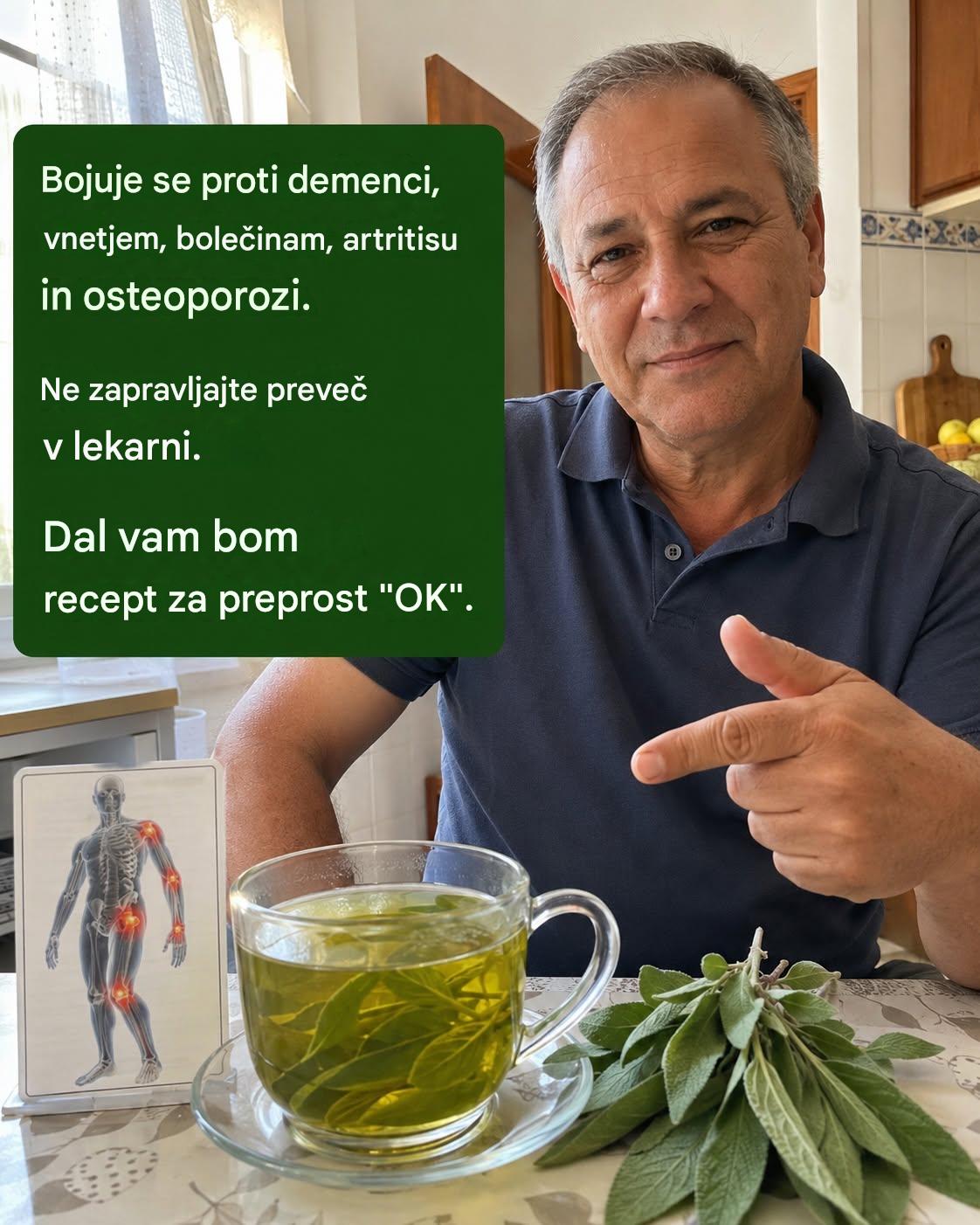 Bolečine v sklepih in strah pred izgubo spomina? Žajbljev čaj lahko podpira udobje, gibljivost in dobro počutje. Pripravljeno v nekaj minutah!