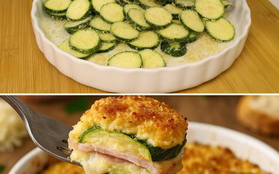 Gratinirane bučke (s šunko in sirom scamorza): zlata skorjica brez cvrtja