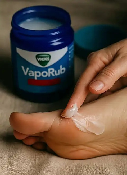 Nepričakovani nočni ritual: nanos VapoRuba na podplate