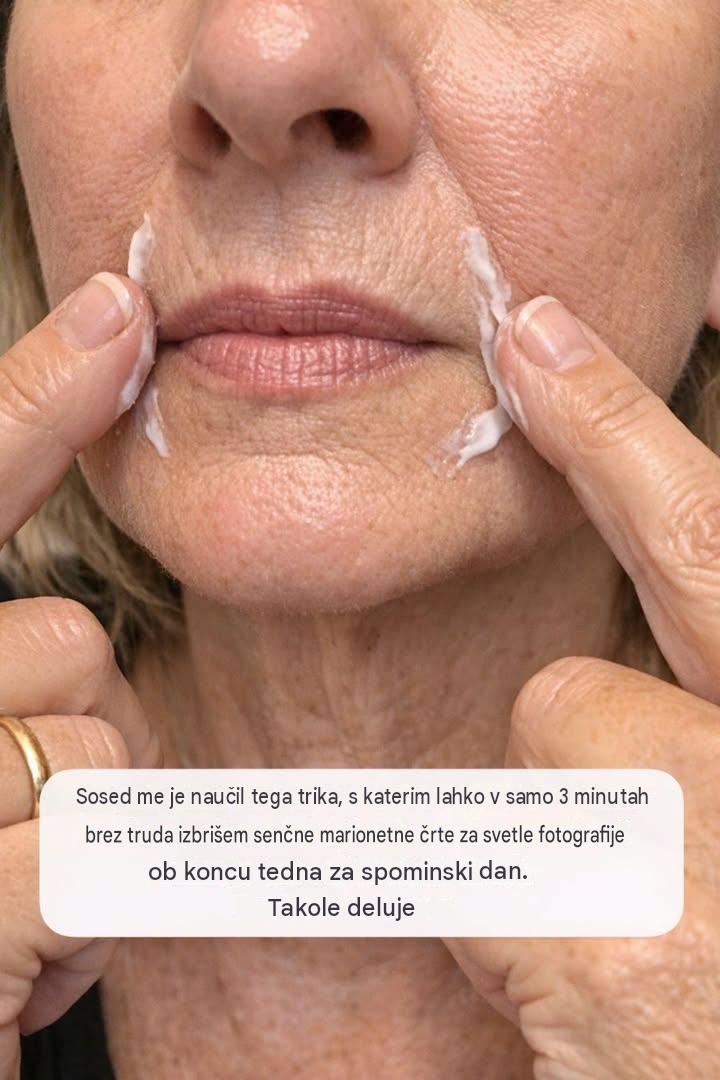 Sosed me je naučil tega trika, s katerim lahko v samo 3 minutah brez truda izbrišem senčne marionetne črte za svetle fotografije ob koncu