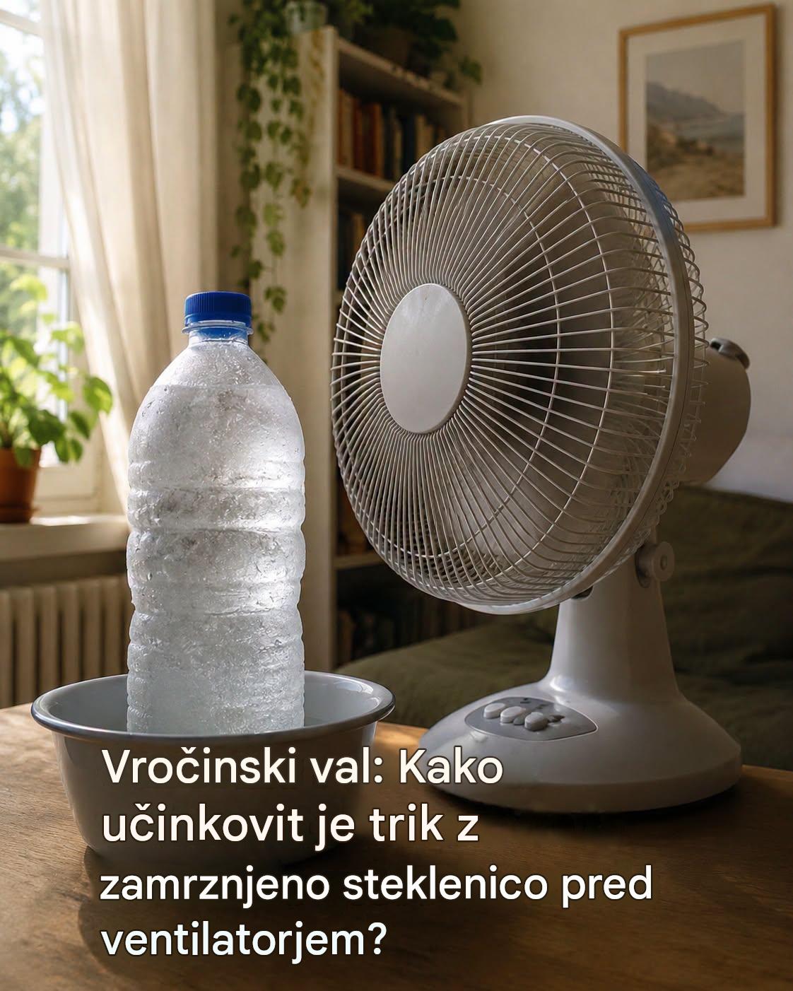 Vročinski val: Kako učinkovit je trik z zamrznjeno steklenico pred ventilatorjem?