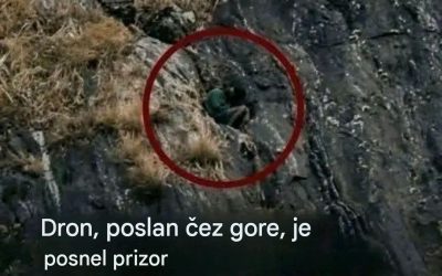 Dron ZaginDron, ki je letel nad gorami, je posnel prizor, ki ga še noben človek ni videl.