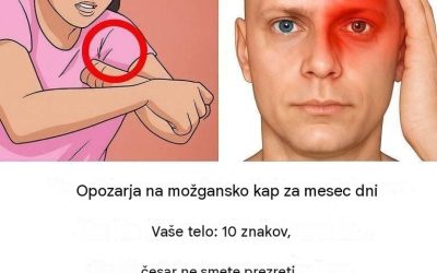 Vaše telo vas opozori mesec dni pred možgansko kapjo: 10 znakov, ki jih ne smete prezreti
